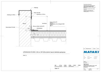 Mataki Konstruktion bim tak - Mataki UnoTech FR - Uppdragning på krön större än 300 mm YEP2500 på takkrön